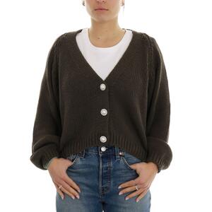 CARDIGAN BOTTONI GIOIELLO MARRONE